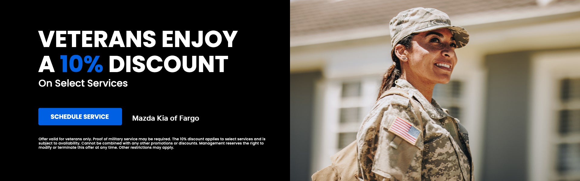 Veterans Get a 10% Discount on Select Service